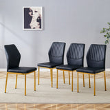 Luxury Simple Chair With Metal Gold Leg - Furniture Home Direct