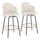 Ahoy - Contemporary Fixed Height Counter Stool Round Footrest (Set of 2) - Furniture Home Direct