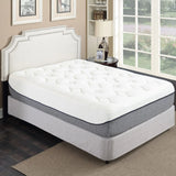 Ultra Plush 13" Gel Memory Foam Mattress For King Size Bed With Double Layered Jacquard Cover - Gray / White - Furniture Home Direct
