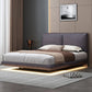 Upholstered Platform Bed With Sensor Light And 2 Large Backrests, With 2 Sets Of USB Port And Socket On Each Rear Bed Leg - Furniture Home Direct