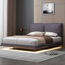 Upholstered Platform Bed With Sensor Light And 2 Large Backrests, With 2 Sets Of USB Port And Socket On Each Rear Bed Leg - Furniture Home Direct