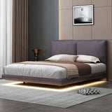 Upholstered Platform Bed With Sensor Light And 2 Large Backrests, With 2 Sets Of USB Port And Socket On Each Rear Bed Leg - Furniture Home Direct