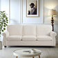 Soft Sofa, Upholstered 3 Seater Couch With High Density Foam, Loose Back Cushions And Turned Legs - Furniture Home Direct