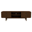 Alexa - Mid-Century Modern Style TV Stand - Dark Brown / Wood - Furniture Home Direct