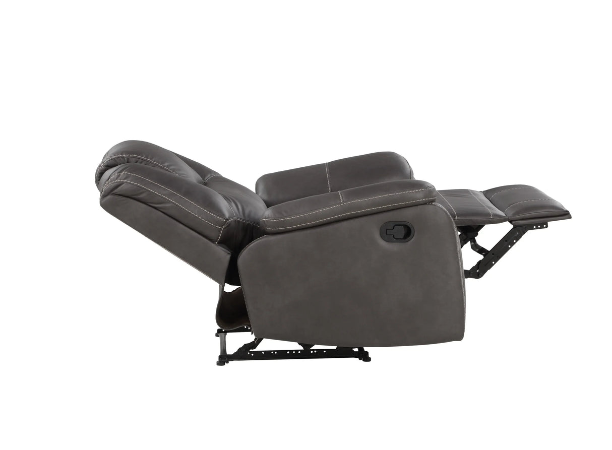 Katrine - 3 Piece Reclining Living Room Set - Charcoal - Furniture Home Direct