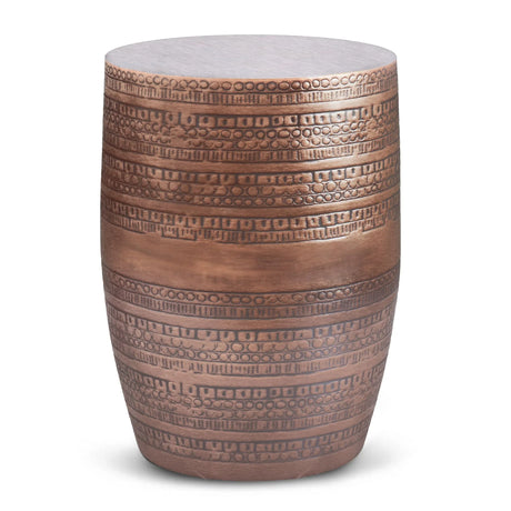 Johnsen - Handcrafted Large Metal Accent Table - Furniture Home Direct