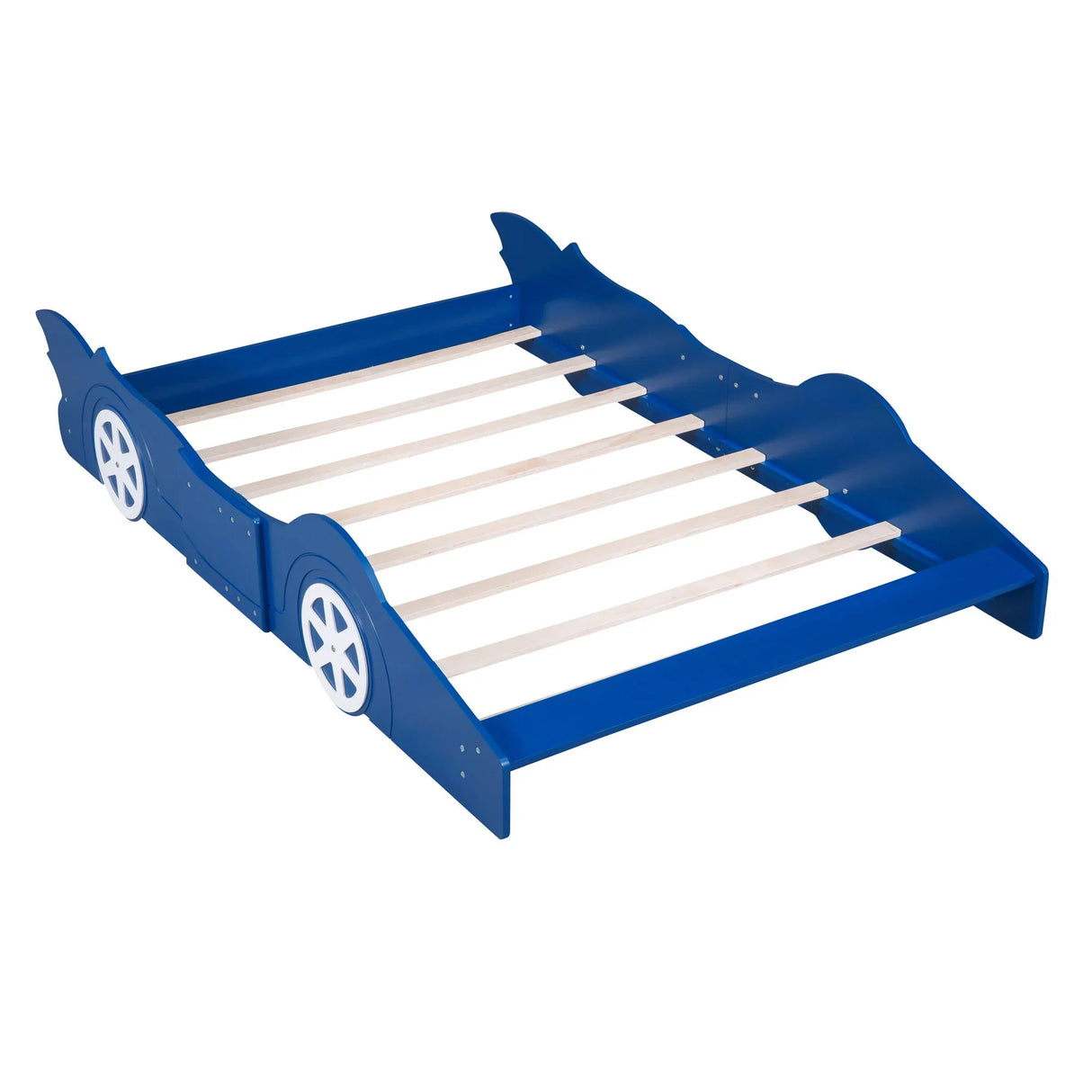 Race Car Shaped Platform Bed & Wheels - Furniture Home Direct