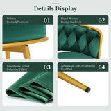 Counter Height Stools Tufted Velvet Gold Frame Green - Furniture Home Direct