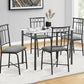 5 Pieces Dining Table Set, Small, Rectangular - Furniture Home Direct
