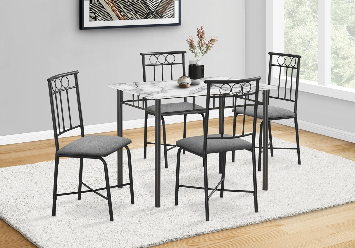 5 Pieces Dining Table Set, Small, Rectangular - Furniture Home Direct