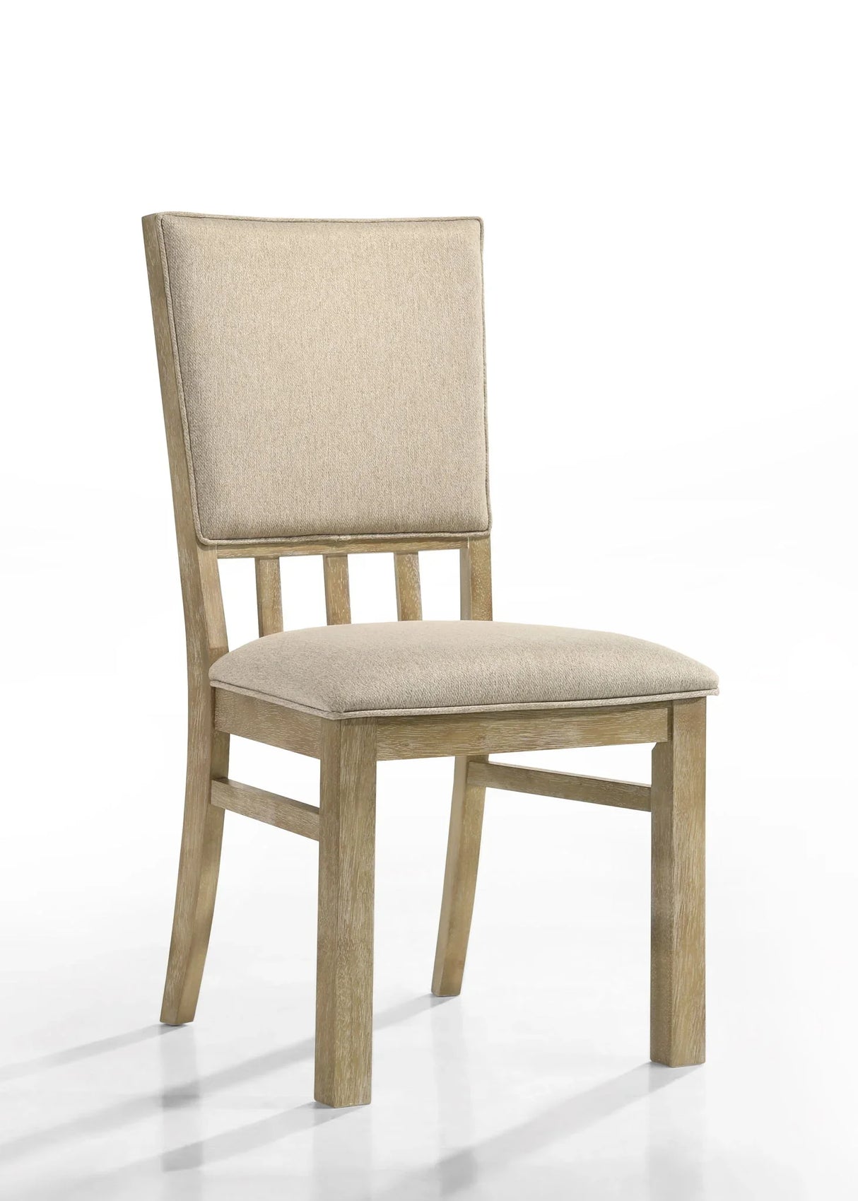 Brutus - Wide Contemporary Fabric Dining Chair (Set of 2) - Reclaimed Wheat - Furniture Home Direct