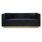 Contemporary Vertical Channel Tufted Sofa Modern Upholstered Couch For Living Room With 2 Pillows - Furniture Home Direct