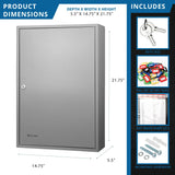 Adjustable Key Cabinet With Lock - Furniture Home Direct