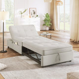 4 In 1 Sofa Bed, Multi Function Folding Ottoman Bed With Storage Pocket And USB Port For Small Room Apartment - Furniture Home Direct