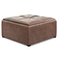Avalon - Square Coffee Table, Storage Ottoman - Furniture Home Direct