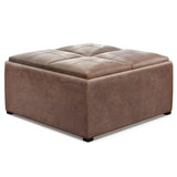 Avalon - Square Coffee Table, Storage Ottoman - Furniture Home Direct