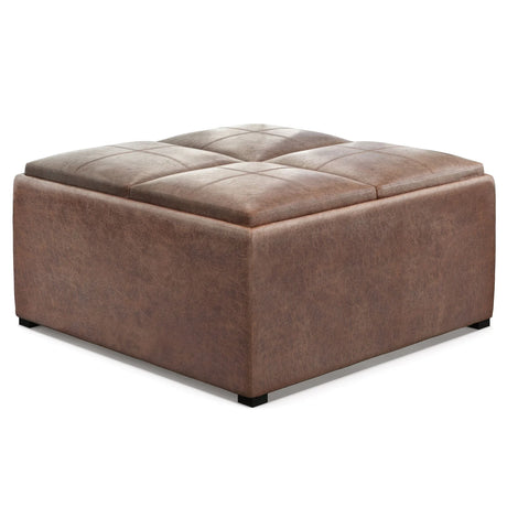 Avalon - Square Coffee Table, Storage Ottoman - Furniture Home Direct