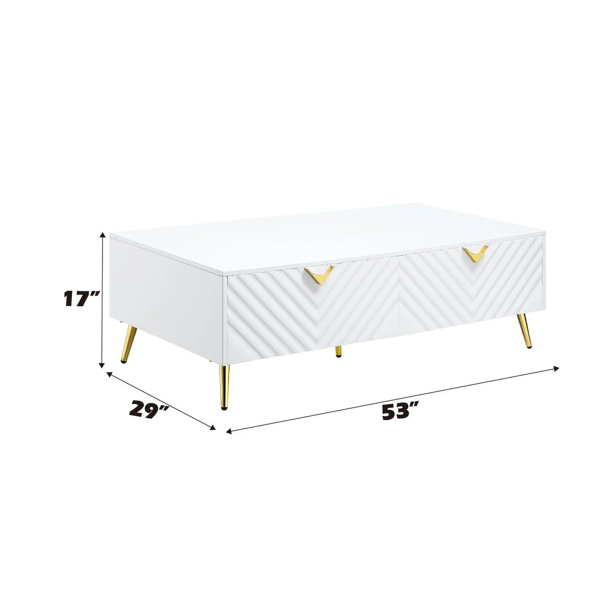 Gaines - High Gloss Coffee Table - White - Furniture Home Direct