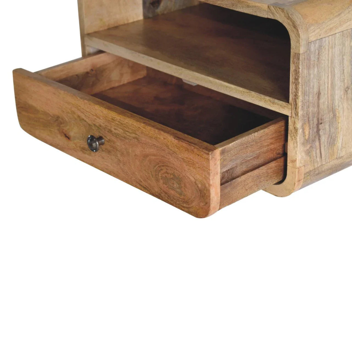 Curved Upper Slot Floating Nightstand - Furniture Home Direct