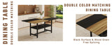 Dining Set With 8 Upholstered Chairs And Wood Table Gray - Furniture Home Direct