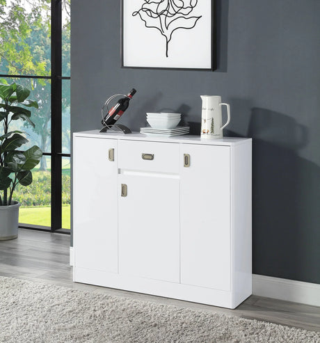 Pagan - High Gloss Server - White - Furniture Home Direct