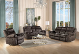 Zubaida - Two Tone Velvet 3 Piece Recliner Living Room Set - Furniture Home Direct