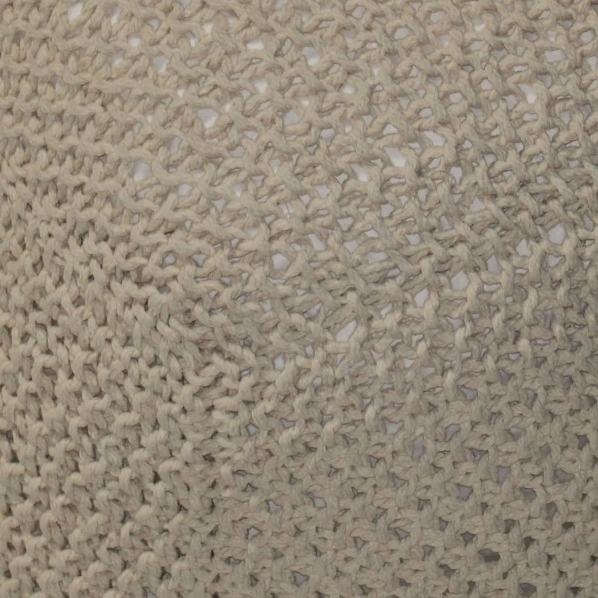 Semi Rounded Pouf, Cable Knitted, Perfect Seating - Furniture Home Direct