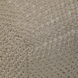 Semi Rounded Pouf, Cable Knitted, Perfect Seating - Furniture Home Direct