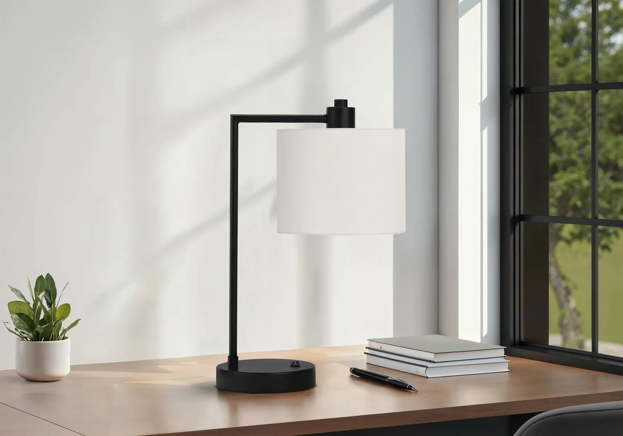 Lighting, Table Lamp, USB Port Included, Modern - Black / Cream - Furniture Home Direct