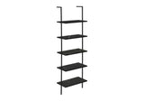Bookshelf, Bookcase, Etagere, Ladder, 5 Tier, For Office, Marble Look Contemporary & Modern - Furniture Home Direct