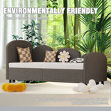 Modern Velvet Upholstered Daybed With Additional Bed Frame - Furniture Home Direct