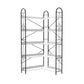 Industrial Style Corner Bookshelf With Thickened Iron Frame - Furniture Home Direct