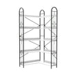 Industrial Style Corner Bookshelf With Thickened Iron Frame - Furniture Home Direct