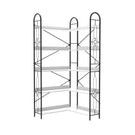 Industrial Style Corner Bookshelf With Thickened Iron Frame - Furniture Home Direct