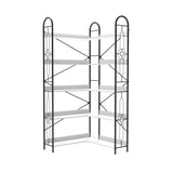 Industrial Style Corner Bookshelf With Thickened Iron Frame - Furniture Home Direct