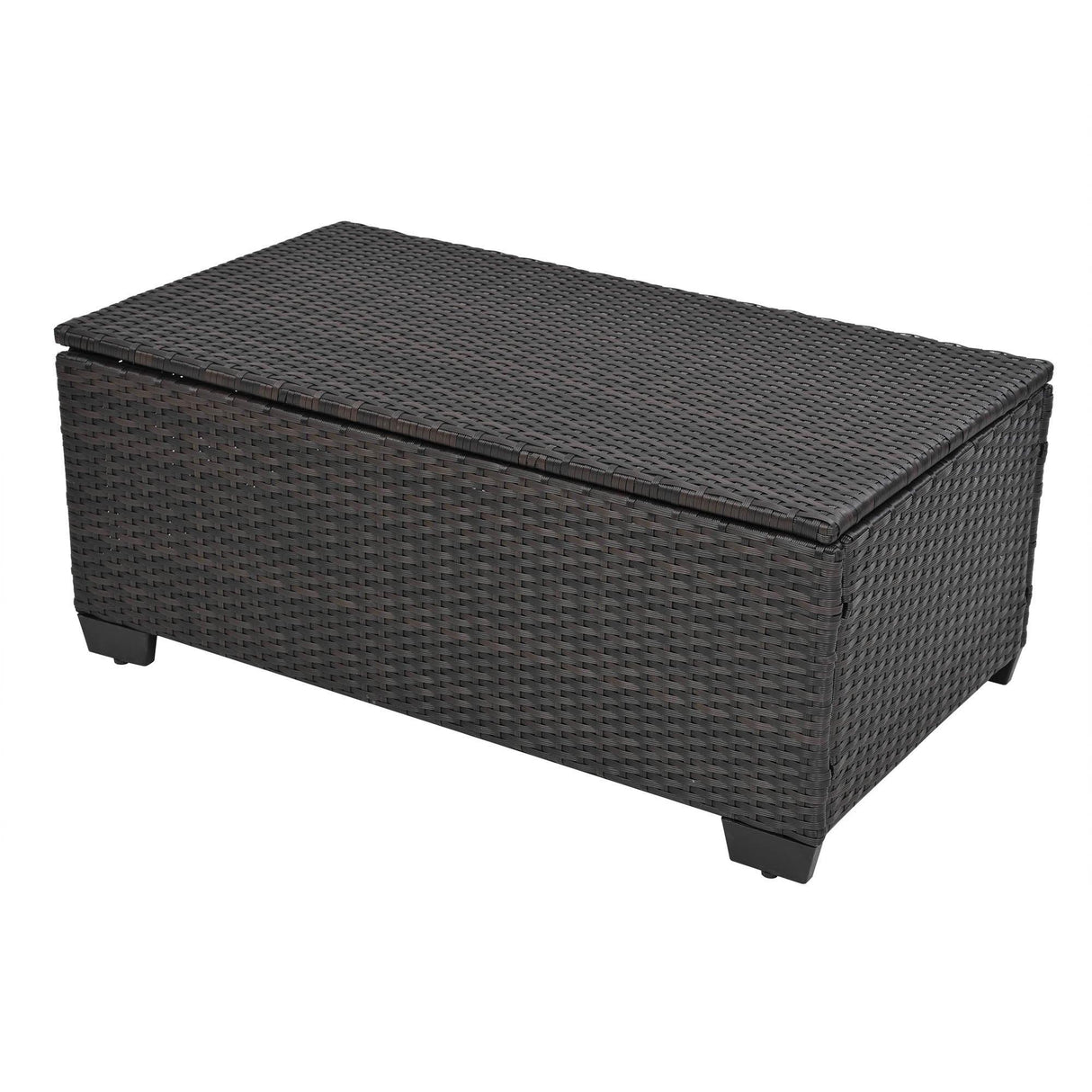 4 Piece Rattan Outdoor Patio Set - Blue - Furniture Home Direct