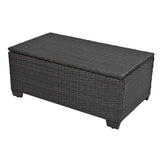 4 Piece Rattan Outdoor Patio Set - Blue - Furniture Home Direct