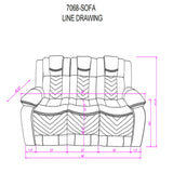 Raize - 10 Power Reclining Sofa With DDT, WC And LED - Gray - Furniture Home Direct
