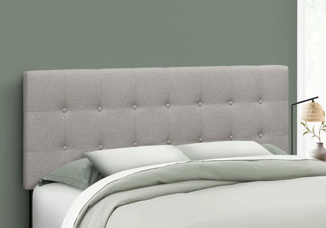 Queen Size, Bed Headboard Only, Upholstered, Durable Construction - Gray - Furniture Home Direct