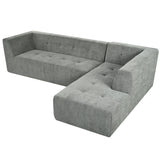 Modular Sectional Sofa in Chenille for Living Rooms Gray - Furniture Home Direct