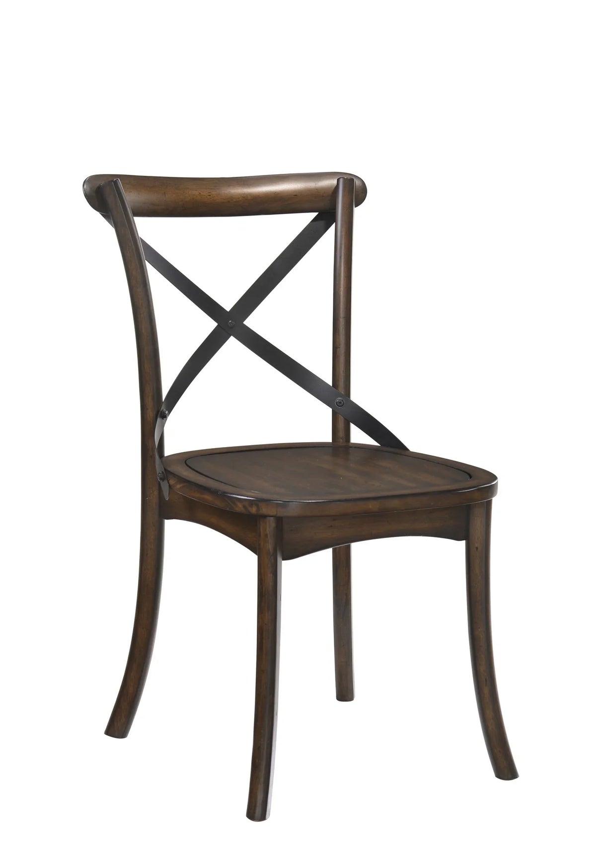 Kaelyn - Metal Side Chair (Set of 2) - Dark Oak - Furniture Home Direct