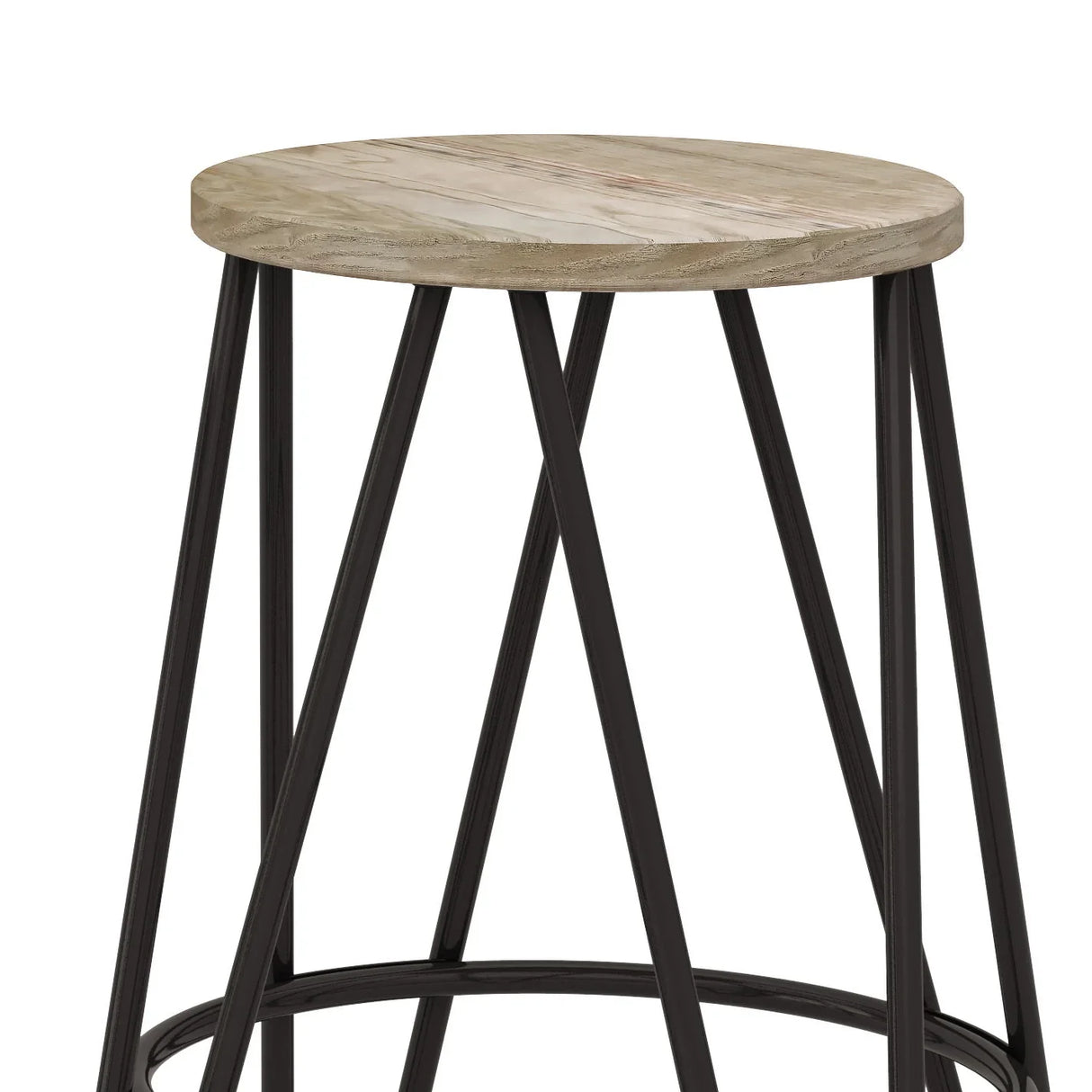 Simeon - Multifunctional Metal Stool With Wood Seat - Furniture Home Direct