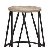 Simeon - Multifunctional Metal Stool With Wood Seat - Furniture Home Direct