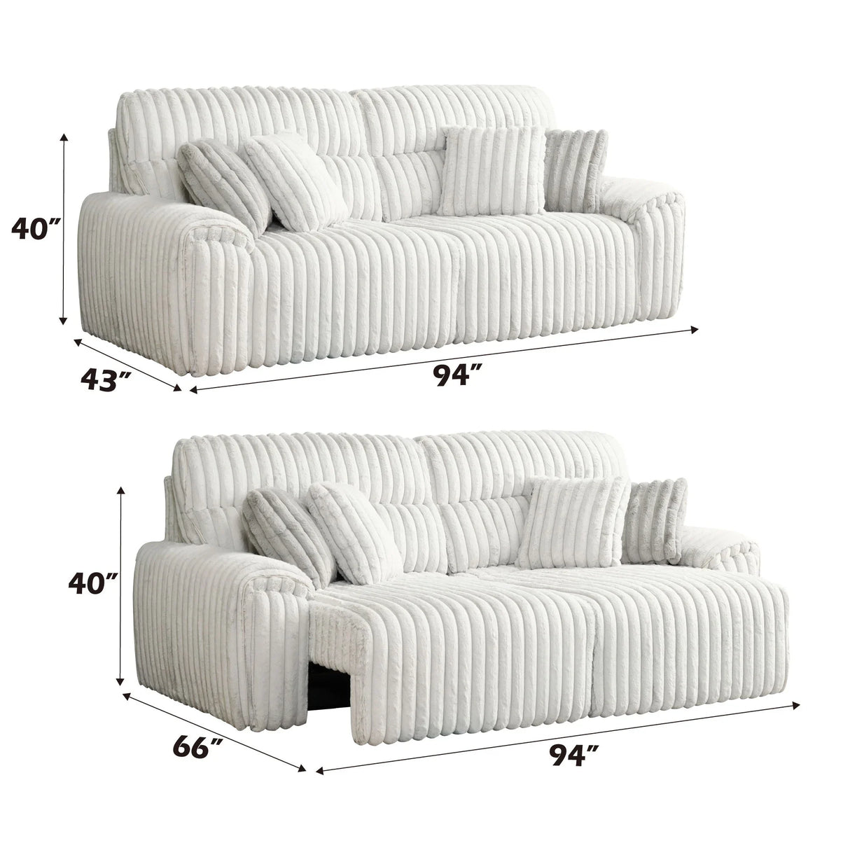 Jaya - Power Motion Sofa With Sleeper & USB Port - Mondo Gray - Furniture Home Direct
