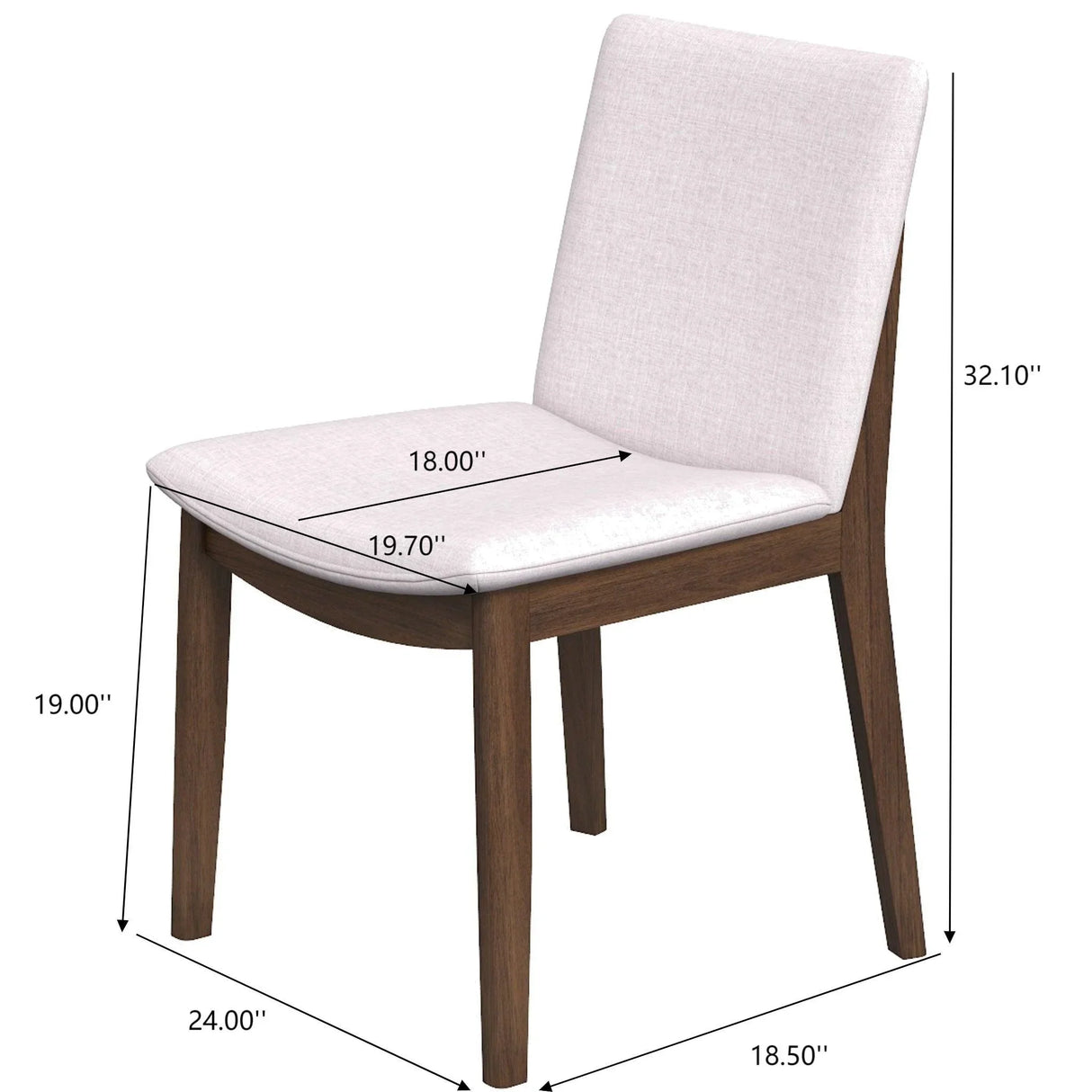 Laura - Mid-Century Modern Solid Wood Dining Chair (Set of 2) - Furniture Home Direct