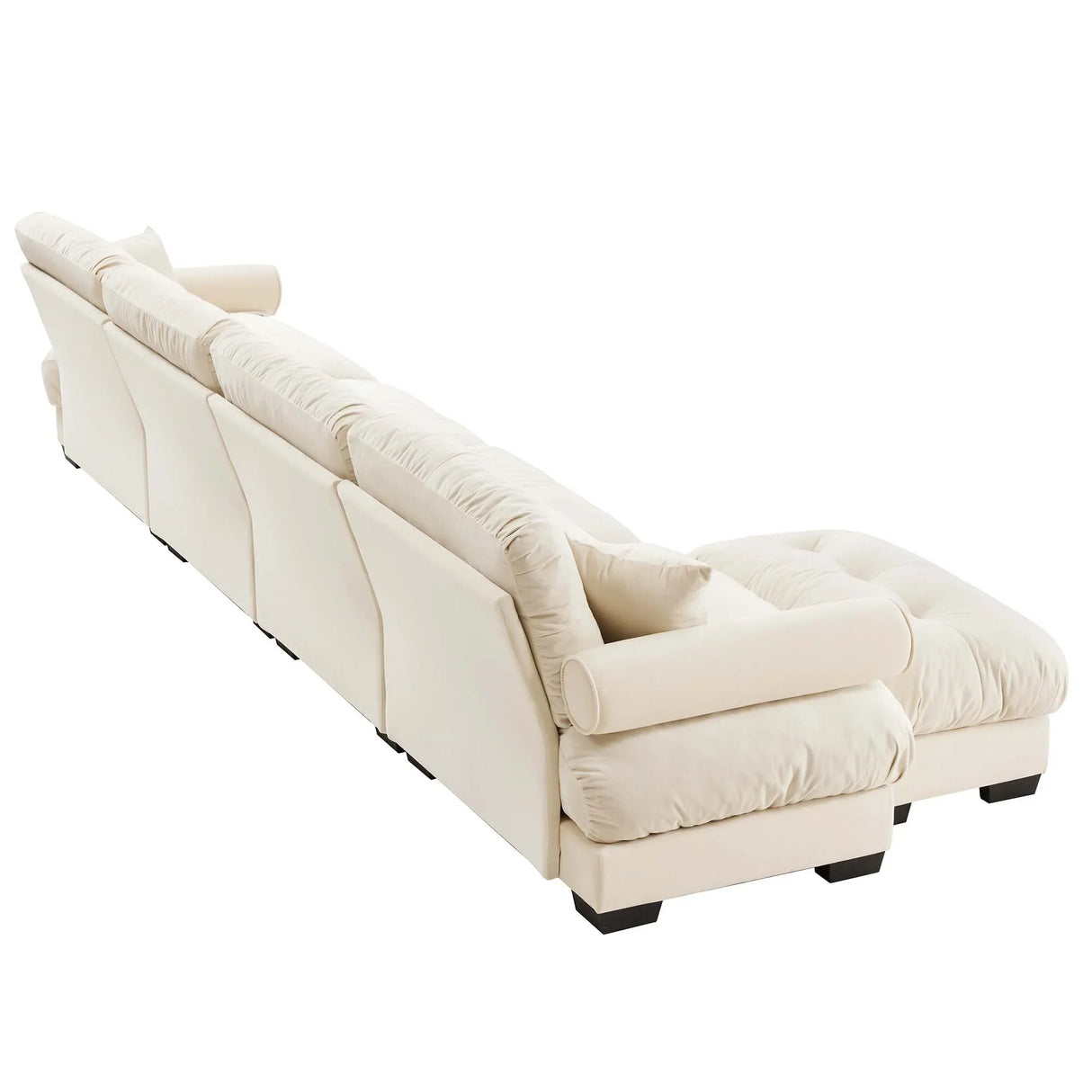 Deep Seating Oversized Modular Cloud Sofa With Waist Pillows and ottoman - Furniture Home Direct
