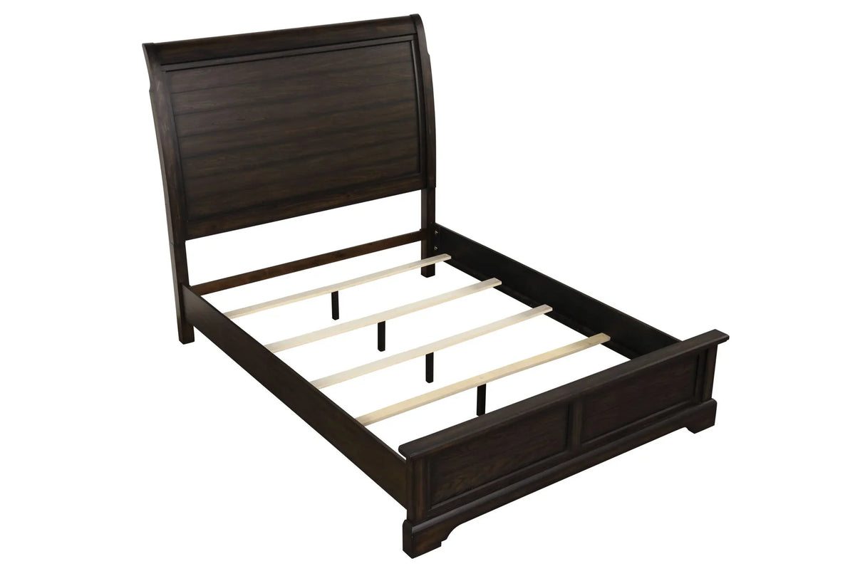 Crafted Sleigh Bed - Furniture Home Direct
