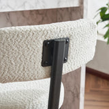 Counter Height Bar Stool Swivel Fabric Upholstery White - Furniture Home Direct