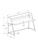 Computer Desk For Home Office, Laptop, Storage Shelves, Marble Look Contemporary & Modern - Furniture Home Direct