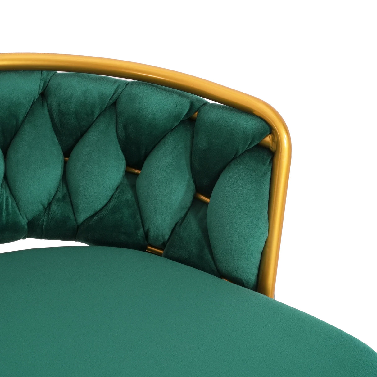 Counter Height Stools Tufted Velvet Gold Frame Green - Furniture Home Direct